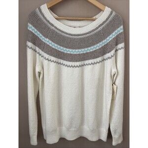 St. John’s Bay Women’s Large Beige Sweater Long Sleeve Soft Knit NWT